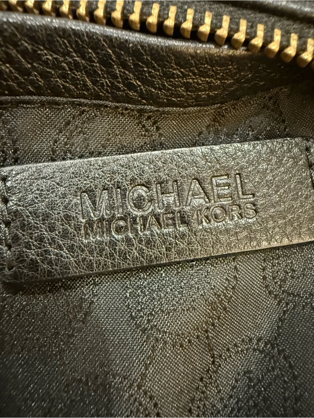 Michael Kors Navy Leather Tassel Crossbody Bucket Bag